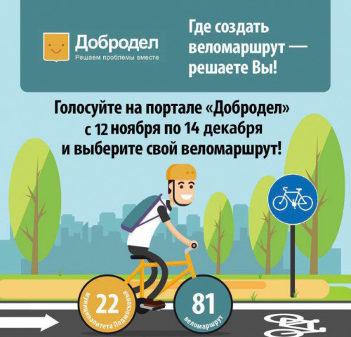 Волоколамцы могут проголосовать за создание велодорожной сети
