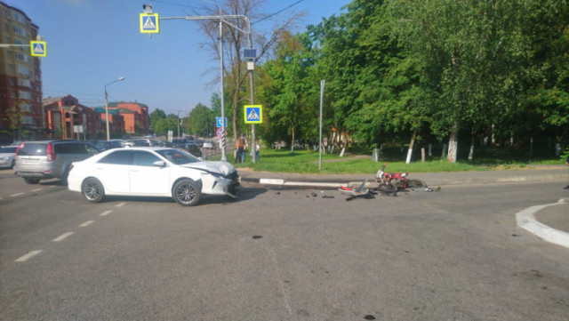 В Волоколамске несовершеннолетний водитель  питбайка  пострадал в ДТП