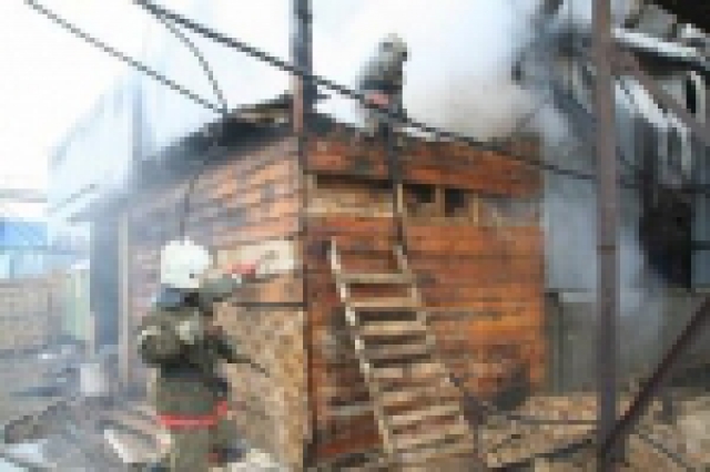 В Солодово сгорела двухэтажная баня