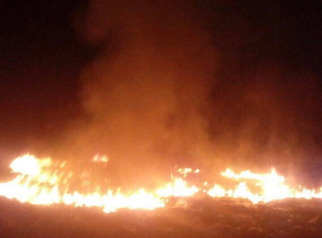 Неизвестные лица подожгли полигон в Ядрово