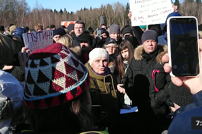 Пикет 24 марта возле полигона Ядрово (видео)