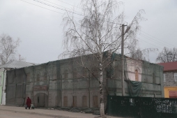 Огромная зелёная сетка на стене