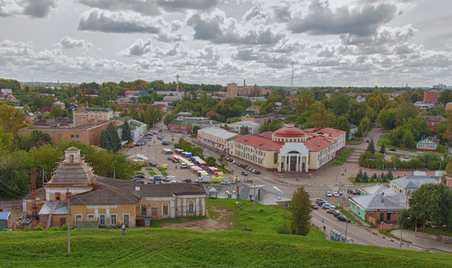 Панорама Волоколамска, вид со стороны Кремля.